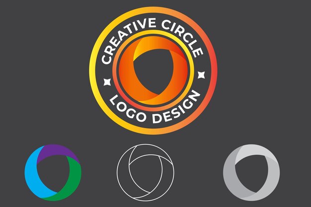 Vettore di progettazione del logo Creative Circle