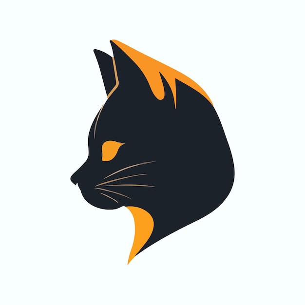 Vettore di progettazione del logo del gatto