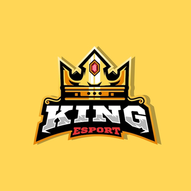 Vettore di progettazione del logo King esport