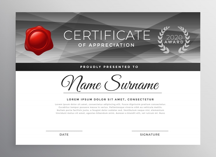 Vettore vettore di progettazione del modello astratto certificato