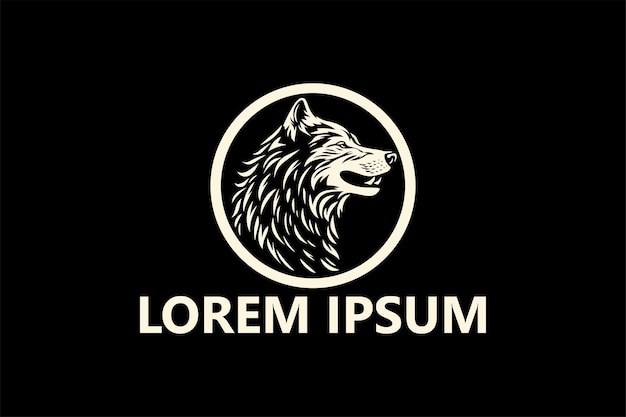 Vettore di progettazione del modello del logo Wolf