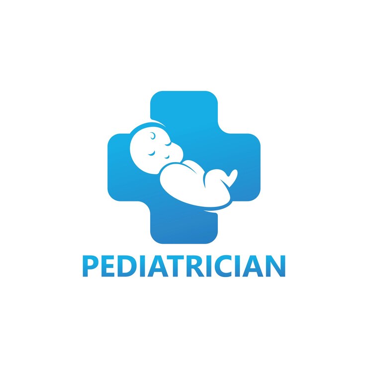 Vettore di progettazione del modello di logo del pediatra