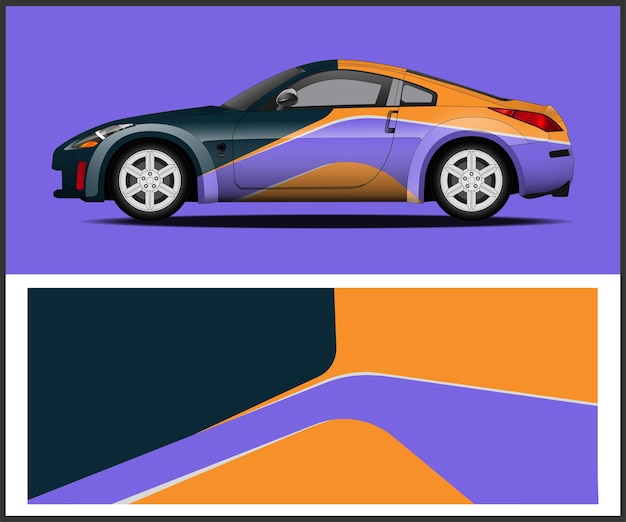 Vettore di progettazione di adesivi per auto Vettore personalizzato