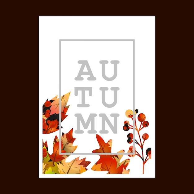 Vettore di progettazione di carta di vendita di stagione autunnale