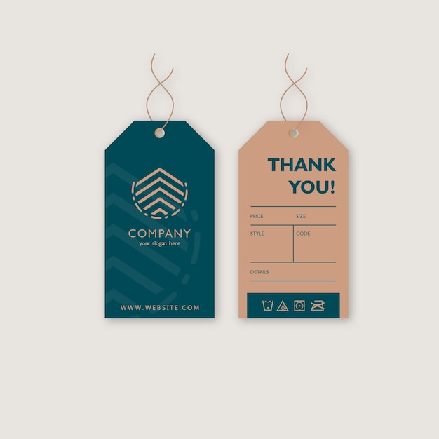 vettore di progettazione hangtag