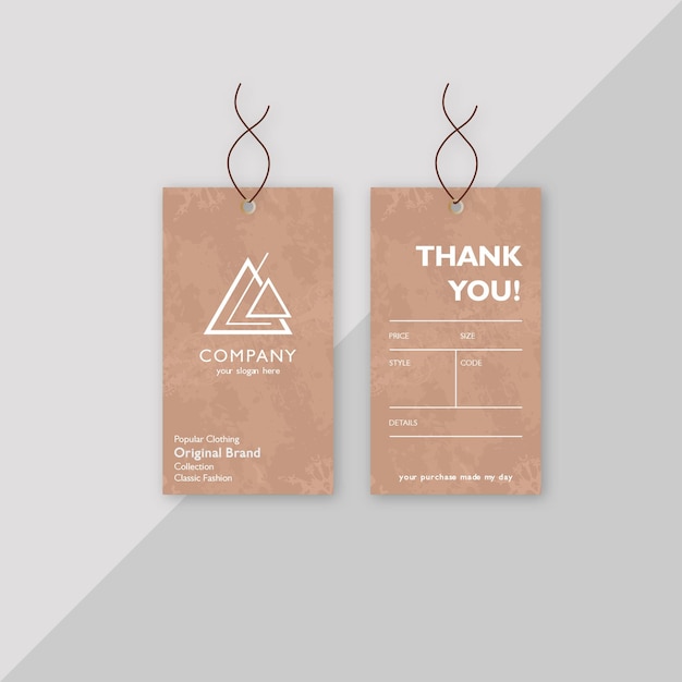 vettore di progettazione hangtag