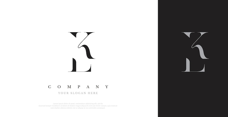 Vettore vettore di progettazione iniziale del logo kl