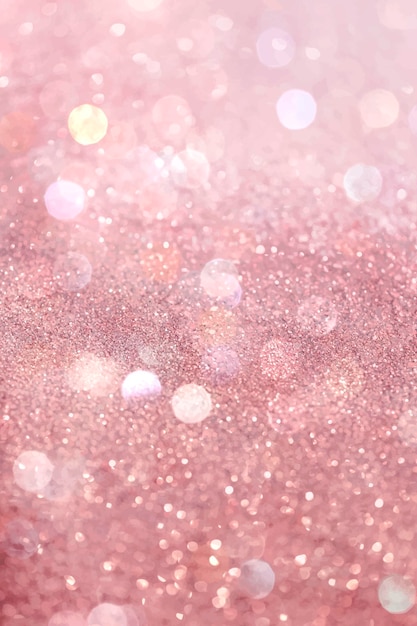 Vettore di sfondo bokeh glitter oro rosa