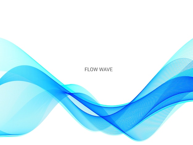 Vettore di sfondo dell'onda del modello di curva blu decorativo elegante astratto