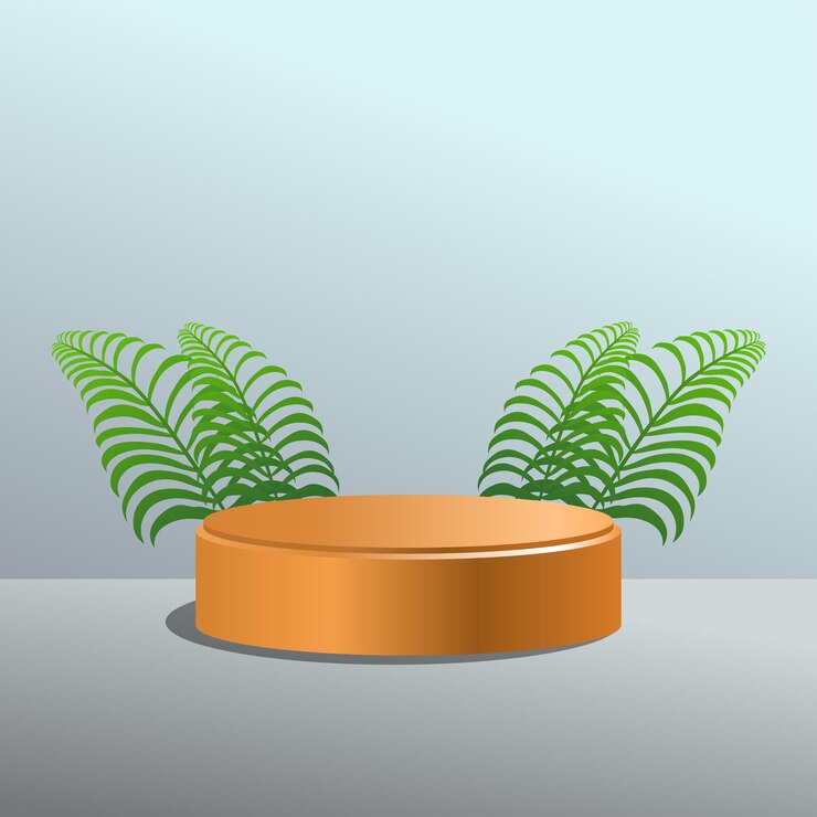 Vettore vettore di sfondo premium con piante tropicali
