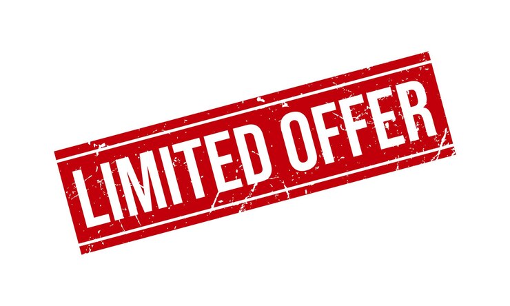 Vettore di sigillo di gomma con offerta limitata.
