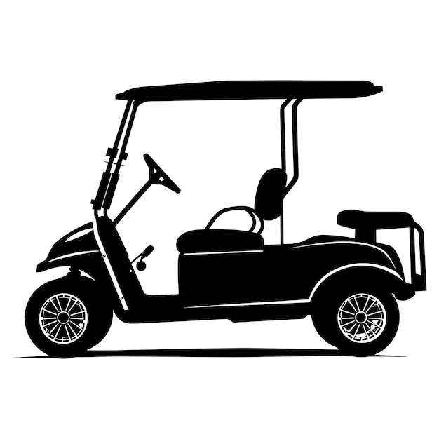 vettore di silhouette grafico del carrello da golf