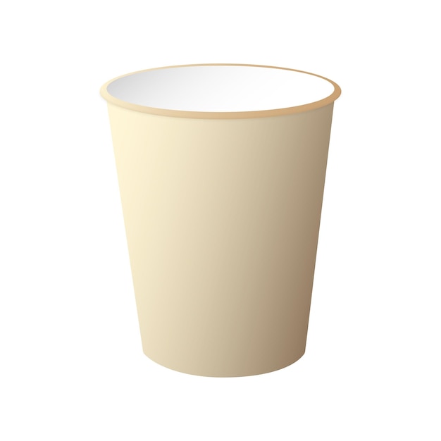 Vettore di tazza di carta vuota