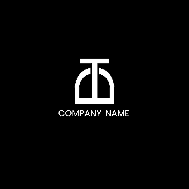 Vettore vettore dt lettera del logo dt disegno illustrazione vettoriale icona moderna