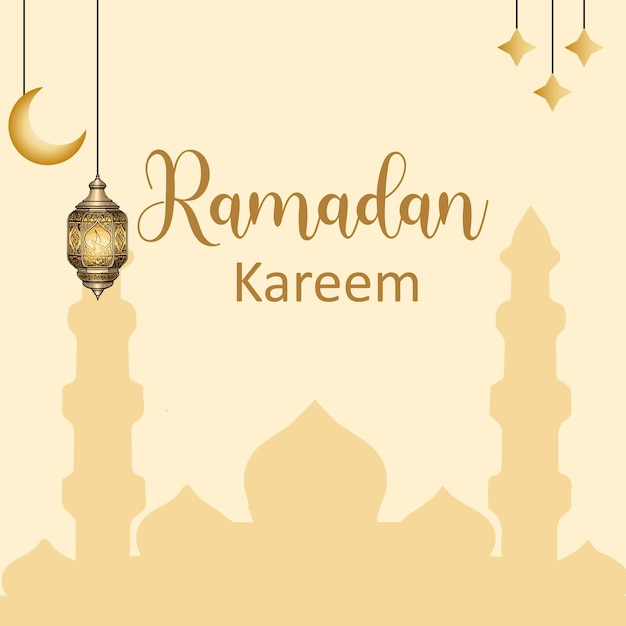 Vettore elegante Ramadan Kareem carta di festa decorativa