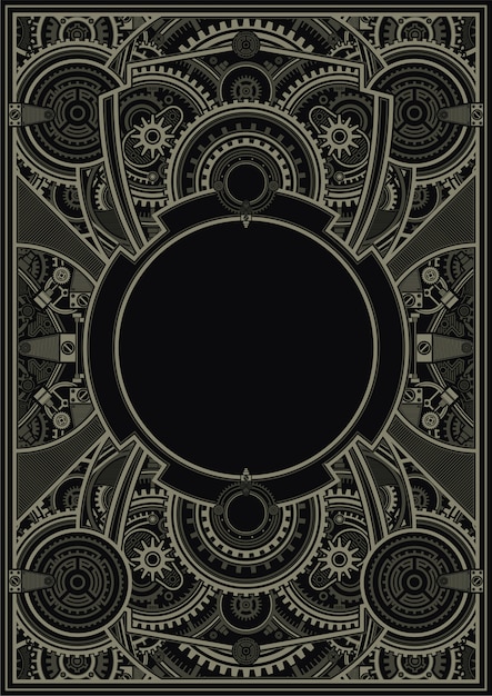 Vettore ENV del modello del manifesto di Steampunk