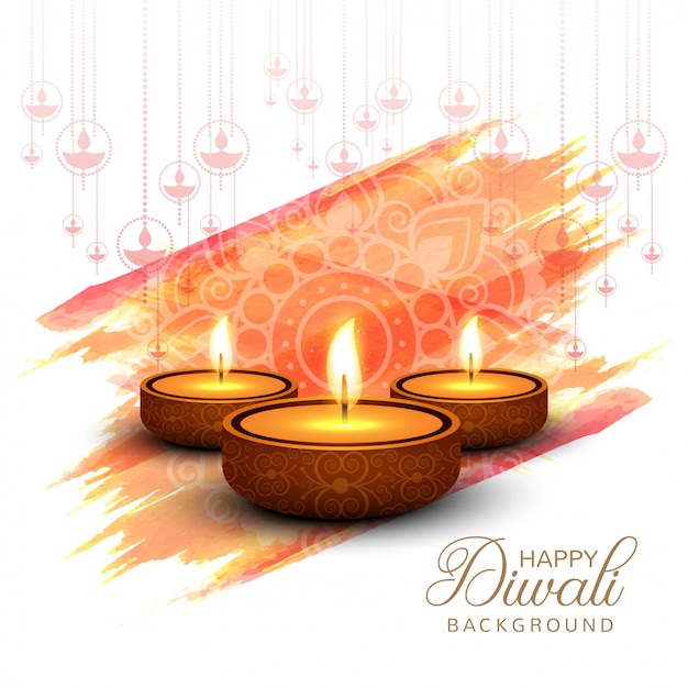 Vettore felice astratto del fondo della carta di festival di Diwali