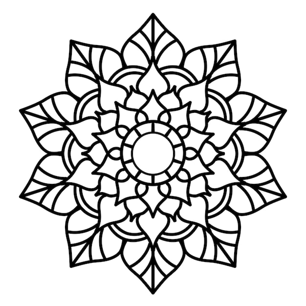 Vettore fiore decorativo mandala