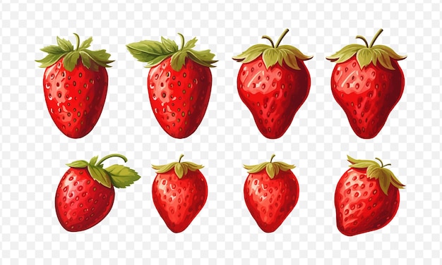 Vettore generativo di acquerello trasparente isolato di fragola ai