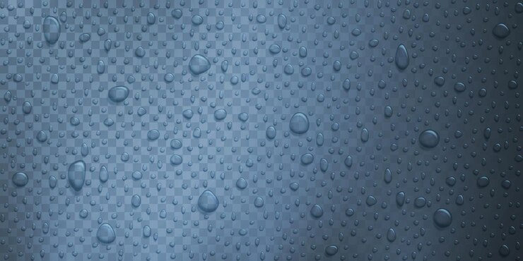 Vettore vettore gocce d'acqua su vetro gocce di pioggia su sfondo trasparente