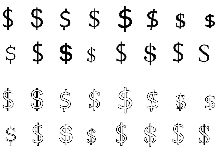 Vettore vettore grafico a forma di dollaro eps10