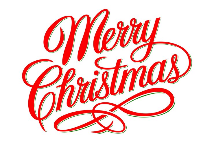 Vettore vettore gratuito buon natale e buon anno nuovo tipografia illustrazione design