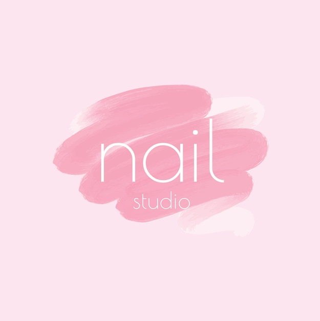 Vettore gratuito di logo nail art studio