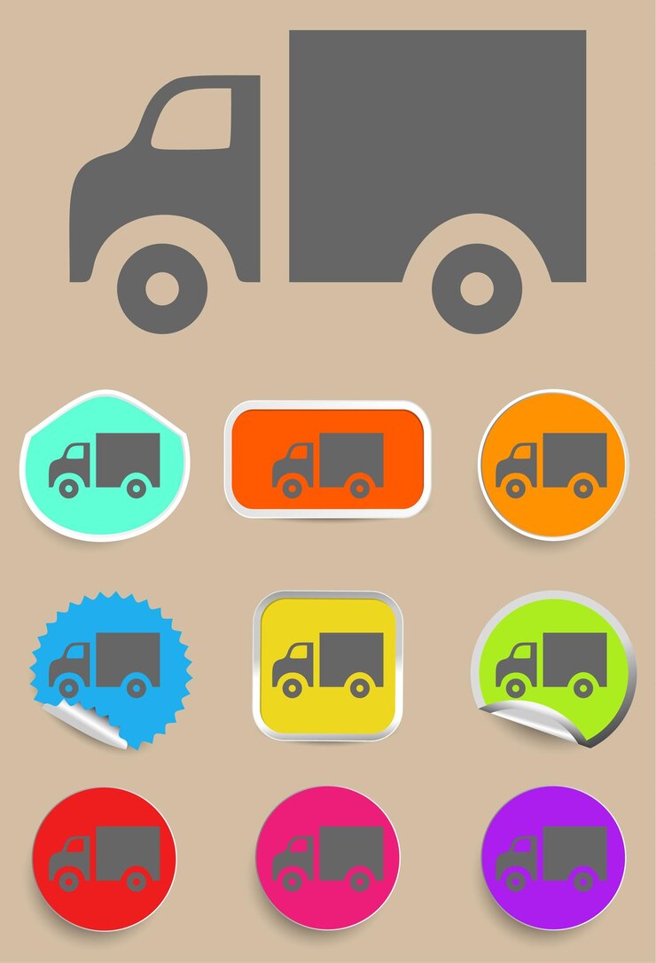 Vettore vettore icona camion