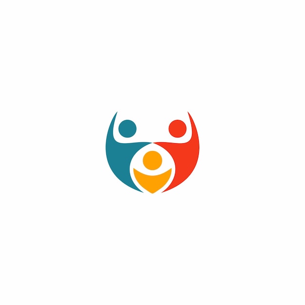 vettore icona logo persone. logo foglia di persone amore logo persone