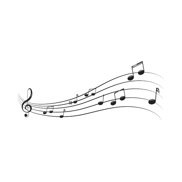 Vettore icona nota musicale