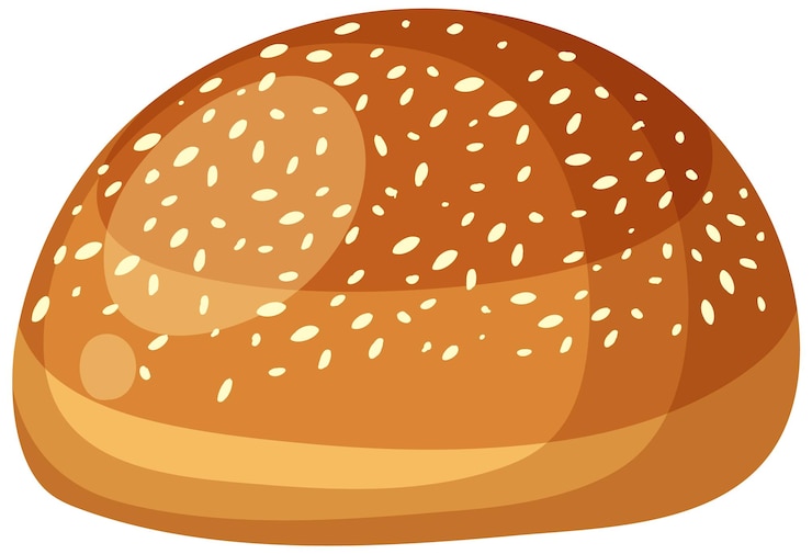 Vettore vettore isolato panino di pane