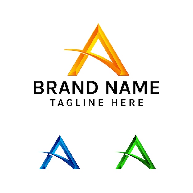 Vettore libero astratto colorato A logo