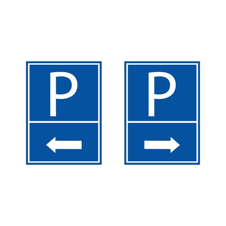 Vettore vettore libero del logo dell'icona di parcheggio
