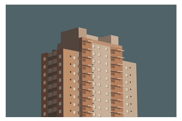 Vettore libero molti edifici per uffici la vista della città durante il giorno