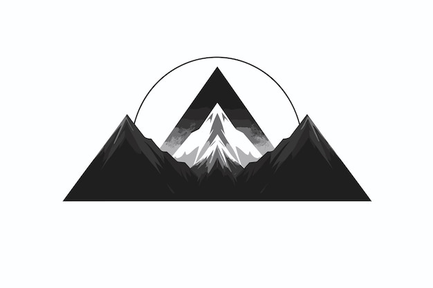 vettore logo di montagna