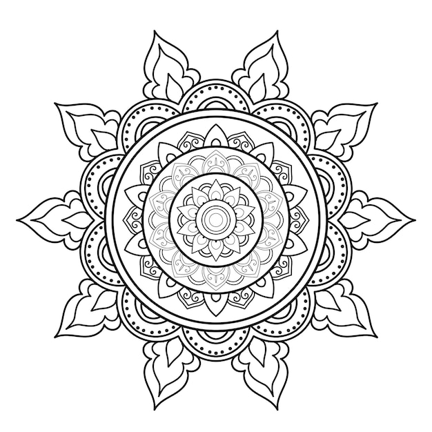 vettore mandala floreale bg arte