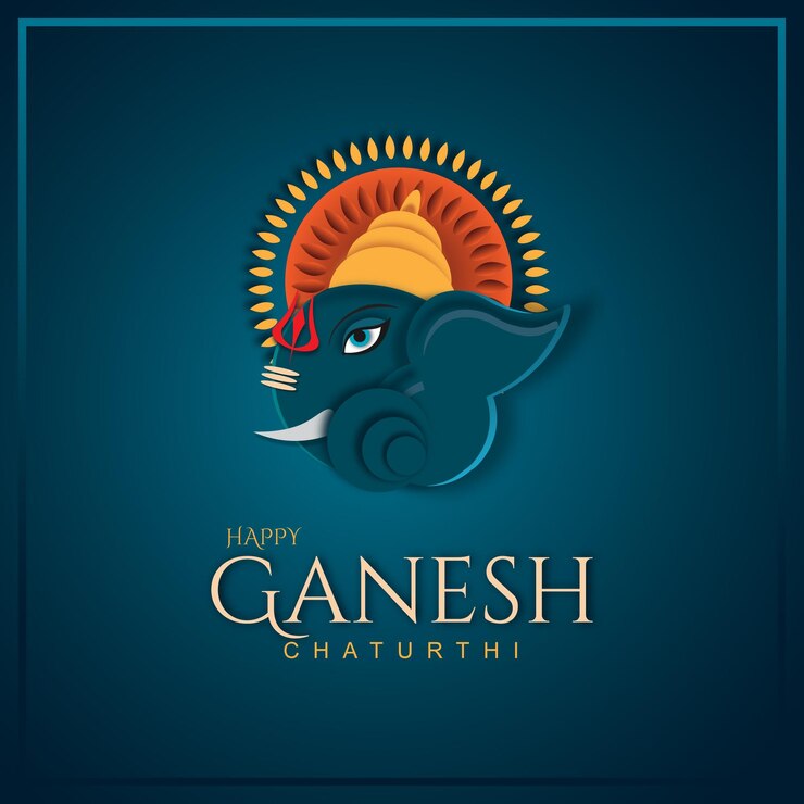 vettore Manifesto dei social media del festival indiano ganesh chaturthi