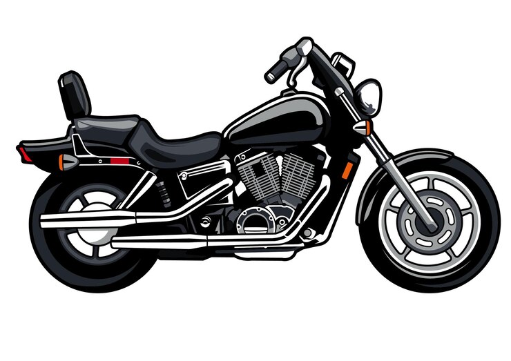 Vettore vettore nero moto