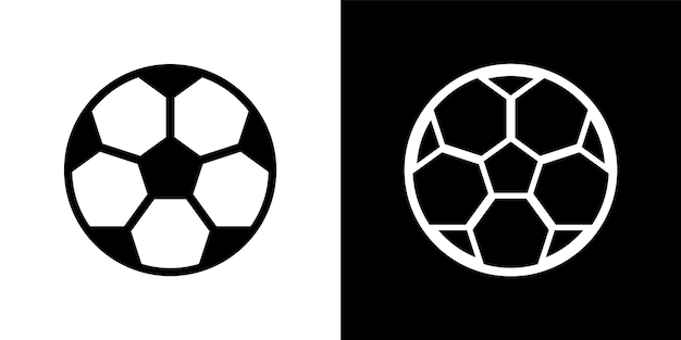 vettore pallone da calcio in bianco e nero