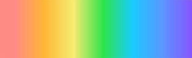 Vettore panoramico del modello di sfondo web arcobaleno sfumato colorato