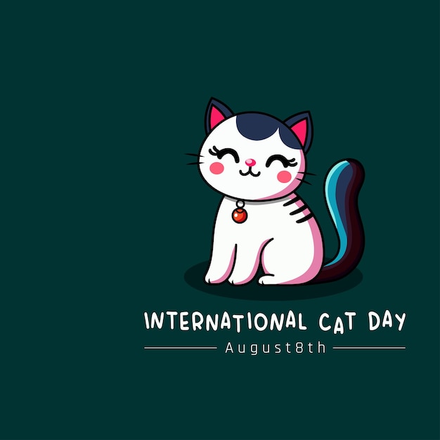 Vettore per la Giornata Internazionale del Gatto