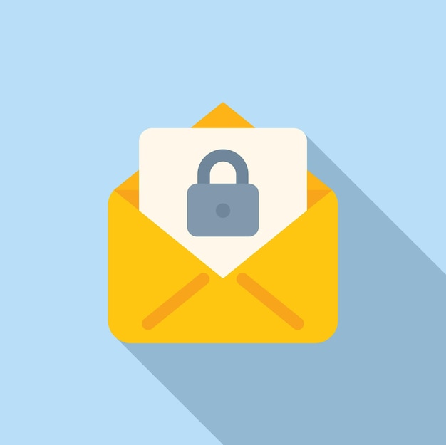 Vettore piatto icona privacy posta Protezione dati Informazioni personali