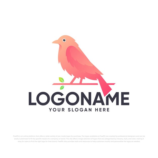 vettore premium moderno Bird Logo Design