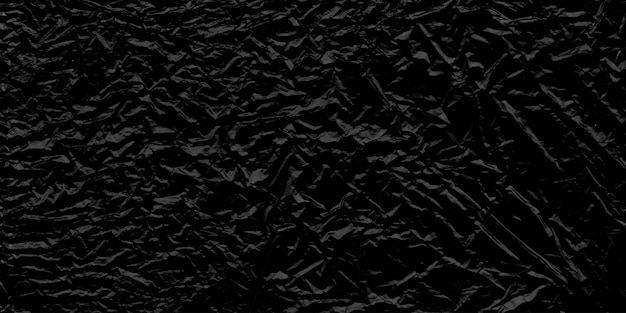 Vettore realistico nero stropicciato e sgualcito sfondo texture sovrapposizione plastica