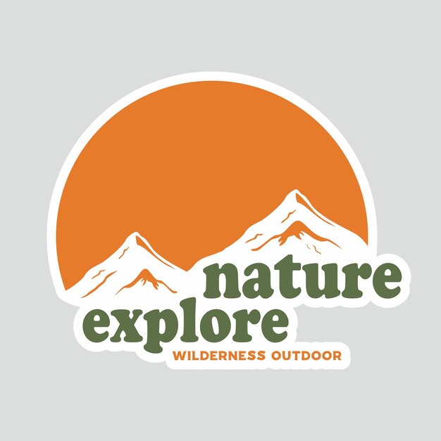 vettore semplice illustrazione del logo della natura
