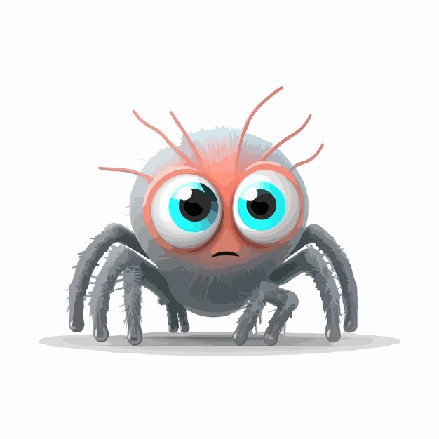 Vettore simpatico ragno in stile cartone animato