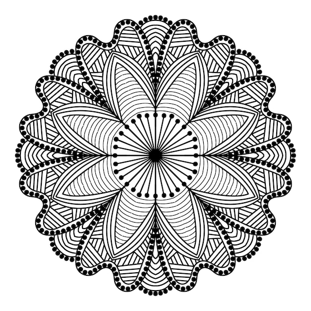 Vettore stile floreale disegnata a mano splendida cornice arte sfondo mandala