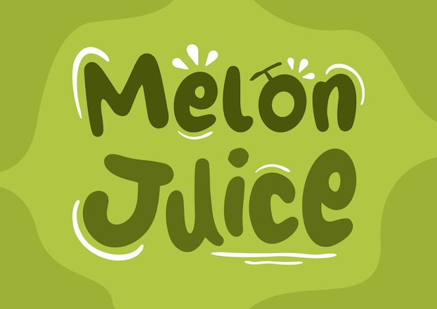 vettore succo di melone bevanda logo design semplice dei cartoni animati