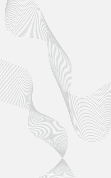 Vettore verticale onde grigie linee sfondo disegno astratto