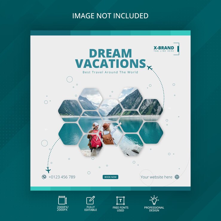 Viaggi Vacanze Vacanze Moderne Affari Piatto Social Media Instagram Post